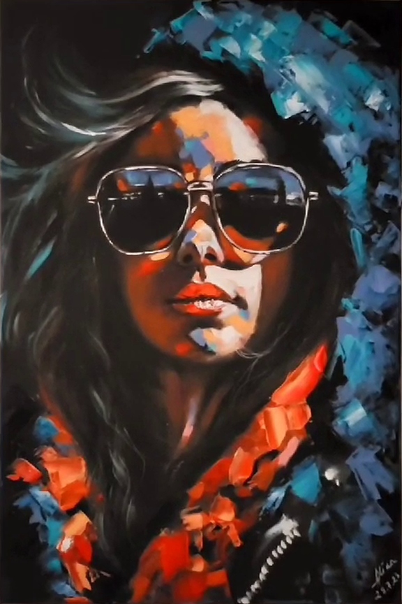 ArteDiAlina.com painting: Looking forward